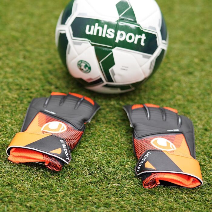 Воротарські рукавички Uhlsport Starter Resist+ для юніорів, унісекс, флуоресцентно-оранжеві/чорні/білі, футбольні