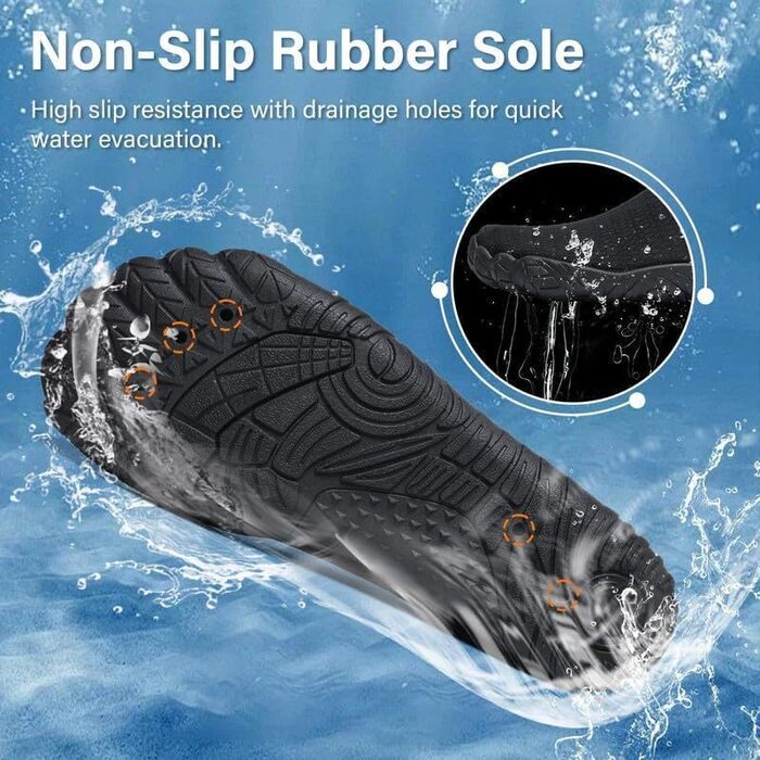 Чоловічі та жіночі аквашузи Ziitop: для плавання, серфінгу, йоги. Швидка сушка, розміри 36-46 EU.