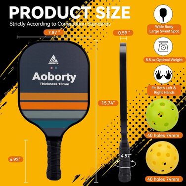 Набір для піклболу з 4 ракет, м'ячами та сумкою. Легкі ракетки з графіту, USAPA, преміум-якість, фацерова поверхня, полімерний серцевина. Чорно-сірий дизайн.