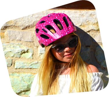 Шолом велосипедний дитячий Crazy Safety COOL S.W.A.T. 6-12 років, з USB ліхтарем, розмір M (54-58 см), біло-блакитний графіті