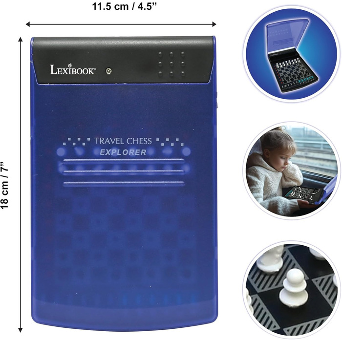 Електронні шахи Lexibook Harry Potter з тактильною клавіатурою, світловими та звуковими ефектами, 32 деталі, 64 рівні складності, сімейний набір, CG3000HP