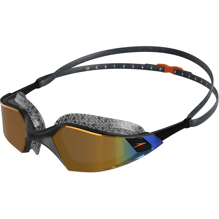 Окуляри для плавання Speedo Aquapulse Pro унісекс, антифог, антиміст, антипротікання, біло/прозоро/фіолетово-золоті, універсальний розмір