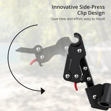 Кемпінгове ліжко Anbte: легке, розкладне, 190x70 см, алюміній, 2 положення висоти, до 180 кг, з сумкою