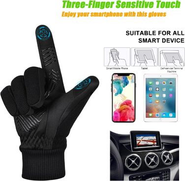 Зимові рукавички MOREOK для чоловіків та жінок -30°C, 3M Thinsulate, неслизькі, для велосипеда, спорту, катання на лижах, прогулянок, чорні, XXL