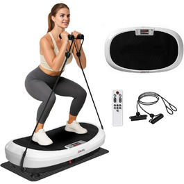 Вібраційна платформа JOROTO 4D для дому: 3 потужні мотори, професійне тренування всього тіла, 10 режимів (3 авто/7 ручні), таймер, до 158 кг, тиха та неслизька