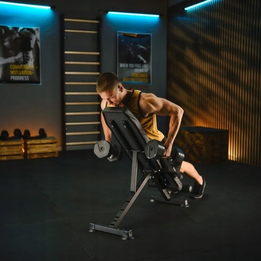 Регульована тренажерна лава Trex Sport: багатофункціональна, складана, витримує до 150 кг