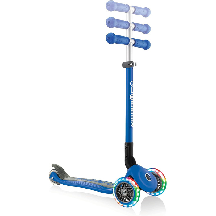 Дитячий самокат GLOBBER Primo Foldable Lights, 3-колісний, LED колеса, регульована висота, колеса 120/80 мм, ABEC 5