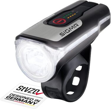 Переднє велосипедне LED світло SIGMA Aura 80, 80 Люкс, StVZO, акумуляторне, 4 режими, 90 м