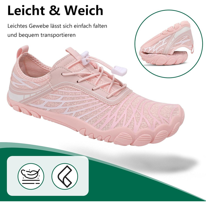 Жіночі шльопанці Sagaro для плавання та відпочинку, дихаючі, швидко сохнуть, широка передня частина, розмір 35-43, білий (35 EU, рожевий)