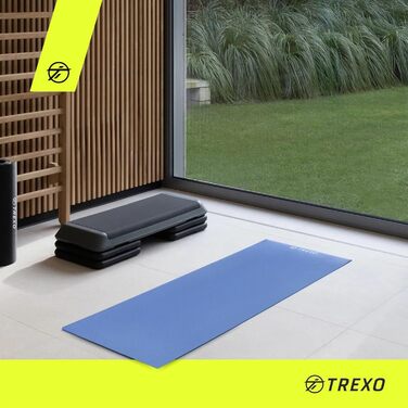 TREXO Степ-платформа для дому - степ-платформа для аеробіки з регулюванням висоти, фітнес та спорт, тренувальний пристрій для початківців та досвідчених, витримує до 250 кг, чорний/помаранчевий