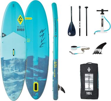Надувна SUP-дошка AZTRON Aquatone Wave 10.0, 305x81x15 см, для серфінгу та веслування стоячи