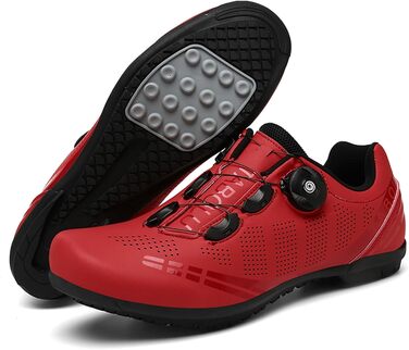 Велосипедні шкарпетки для чоловіків та жінок: шосейні та MTB, з гумовою підошвою, дихаючі кросівки, нековзкі, без фіксації, для гірського велосипеда, розміри 36-47 EU, білі (37 EU, червоні)