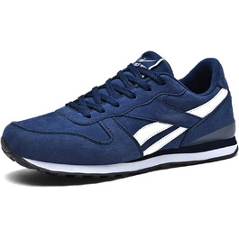 Чоловічі кросівки для бігу та занять спортом: легкі, дихаючі, з антиковзкою підошвою, чорно-сірі, розміри 39-45 EU, 44 EU, темно-синій