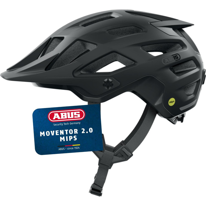 Шолом ABUS Moventor 2.0 MIPS MTB - захисний шолом для гірського велосипеда, All-Mountain, чорний (velvet black), розмір M (54-58 см)