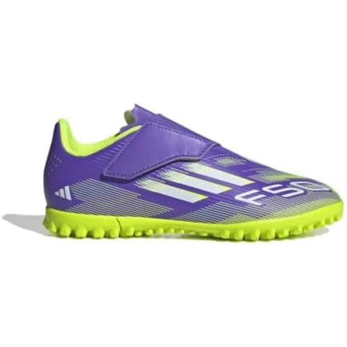 Дитячі футбольні бутси adidas F50 Club Hook and Loop для штучного газону (15.5 см, фіолетові)