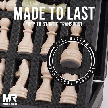 Шаховий набір з мармуру для дорослих, ручної роботи, з дошками Verona & Green Onyx, 32 фігури, 2 додаткові королеви, коробка для зберігання, розкішна подорожня гра, елегантний подарунок для дому