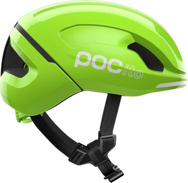 Дитячий велосипедний шолом POC POCito Omne MIPS, зелено-жовтий, 51-56 см, з флуоресцентним покриттям і захистом MIPS