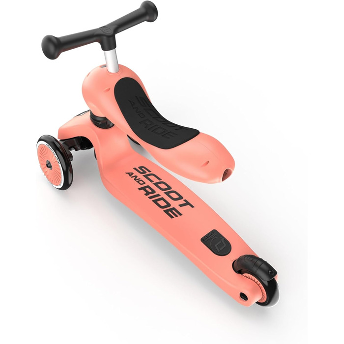 Kickboard Highway Kick 1 Scoot & Ride 2-в-1 з сидінням - персиковий колір, універсальний розмір