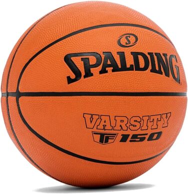 Баскетбольний м'яч Spalding TF-150 Varsity, гумовий, офіційний розмір 7, помаранчевий, для всіх типів покриття