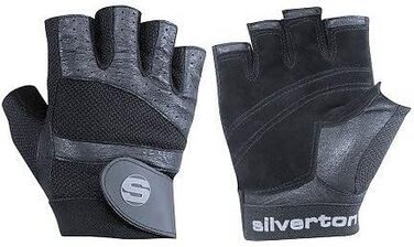 Тренувальні рукавички Silverton PRO Plus для фітнесу, чоловічі та жіночі, з регульованою застібкою на зап'ясті, шкіряними вставками та подвійною прошивкою