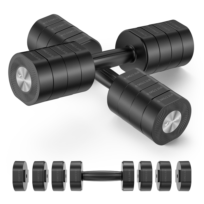 Регульовані гантелі 1–4 кг 4 в 1, фітнес-набір для дому та спортзалу