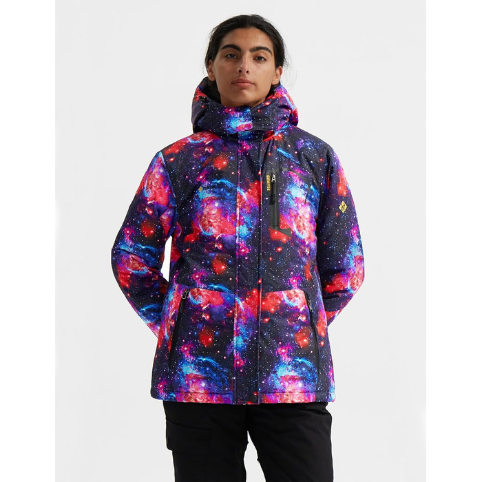 Жіноча гірськолижна куртка GEMYSE, водонепроникна, тепла, вітронепроникна, зимова, куртка-мантія, колір морської хвилі, розмір M