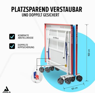 Стіл для настільного тенісу JOOLA Outdoor, професійний, 6 мм алюмінієва композитна поверхня, складана конструкція, з сіткою, для вулиці, вологостійкий