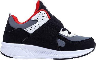 Дитячі спортивні кросівки для занять у залі: дихаючі, легкі, для бігу та активного відпочинку, чорно-червоні, 34 EU