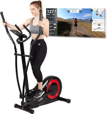 Еліптичний тренажер Care Fitness CE-665 з моторизованим регулюванням опору - 21 програма тренувань, 20 кг маховик, 24 рівні опору