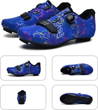 Велотуфлі для чоловіків та жінок SPD/SPD-SL: зручні, дихаючі, для шосе та MTB, синього кольору, 43 EU