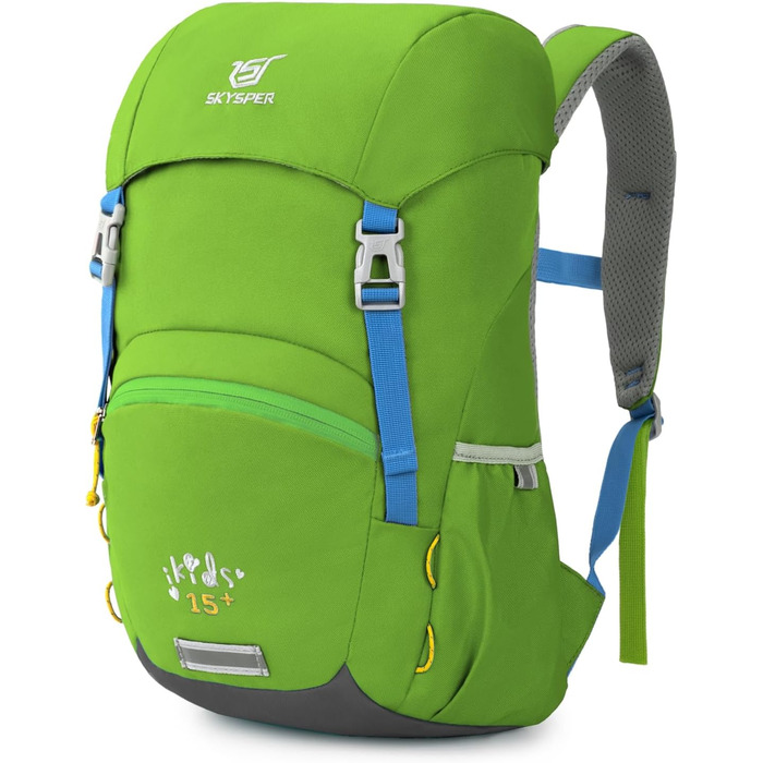 Дитячий рюкзак SKYSPER 15L - легкий та комфортний для хлопчиків та дівчаток (світло-зелений)