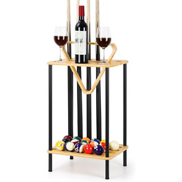 Стійка для більярдних київ на 6 київ Boden, бамбук, натуральний бамбук, для клубу та ігрової кімнати