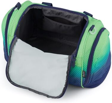 Спортивна сумка Kinder з відділенням для взуття, 2 бічними кишенями, регульованим плечовим ременем, 100% поліестер, 45×28×22 см, 600 г (Блакитна)