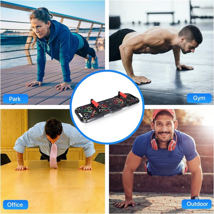 Дошка для віджимань 14 в 1: тренажер для фітнесу та силових тренувань вдома