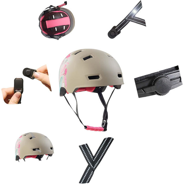Велошолом Crazy Safety Rampage Orange Snake M (54-57 см), для скейтборду, інлайну, BMX, чоловіків, жінок і дітей, регульований