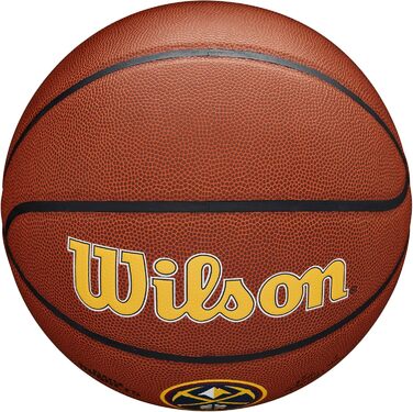 Баскетбольний м'яч Wilson NBA Denver Nuggets, розмір 7 (29.5''), для зали та вулиці