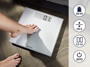Soehnle електронні ваги для зважування людей Style Sense Comfort 100, великі, міцні, ультратонкі, з LCD-дисплеєм, цифрові підлогові ваги
