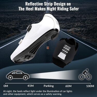 Велосипедні шкарпетки FANSU для чоловіків та жінок, велотуфлі з Delta-кріпленнями, сумісні з педалями Look SPD-SL Delta Lock та Peloton (45 EU, Білий)