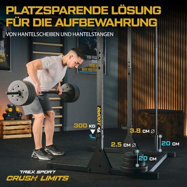 Power Tower TREX SPORT TX-100PR: Силова станція для підтягувань та віджимань, сталевий каркас, до 300 кг, чорний