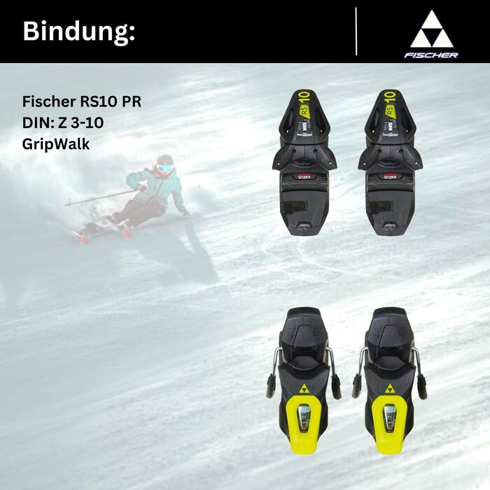 Гірські лижі Fischer RC ONE F17 TPR + кріплення RS 10 PR для дорослих