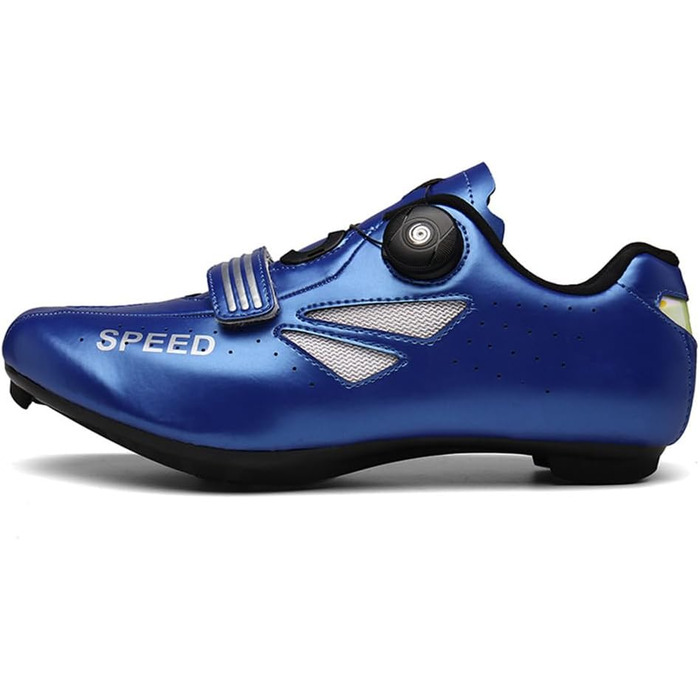 Велосипедні шкарпетки для чоловіків та жінок, MTB, шосейні, кросівки, дихаючі, для активного відпочинку, сумісні з SPD-SL/SPD, 36-47 EU, білий (43 EU, синій)