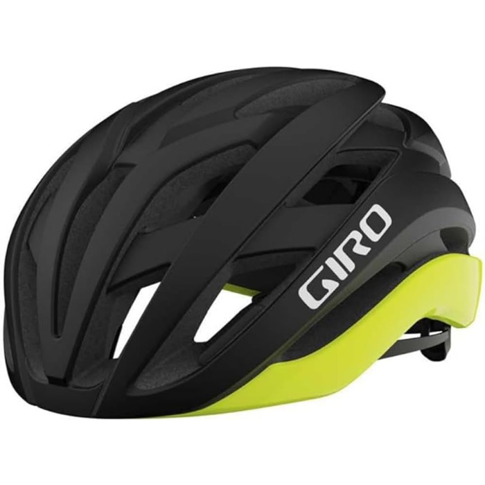 Велошолом Giro Cielo MIPS Spherical матовий чорний/жовтий 2024 для шосейного велосипеда