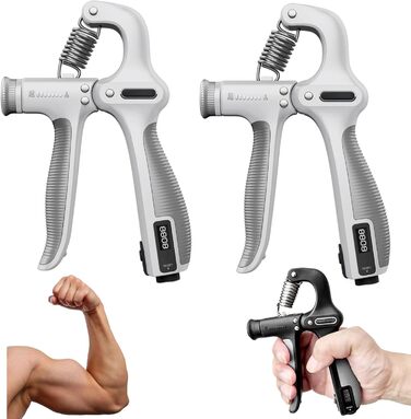 Електронний тренажер для рук та зап'ястя з підрахунком, регульований опір 5-60кг, для розвитку сили хвата та м'язів