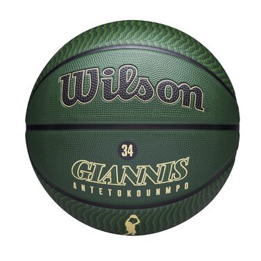 М'яч для баскетболу Wilson NBA Player Icon Outdoor - Size 7 та Mini Size 7 Milwaukee Bucks