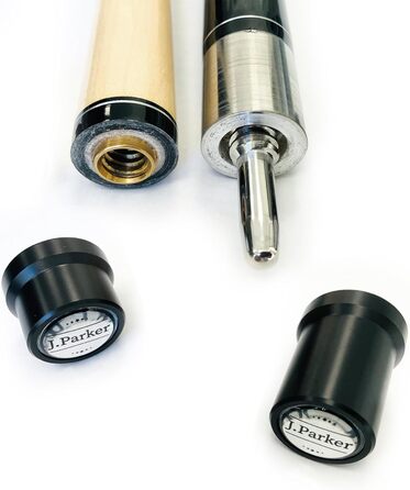 Професійний біліардний кий J. Parker Break & Jump Queue для силових ударів та кидків, 3-секційний з'єднання Quick Joint, наконечник та втулка 13,5 мм з бакеліту, надміцний верхній шар