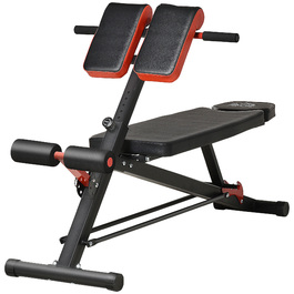 HOMCOM Multi Weight Bench Регульована похила лава для фітнесу Тренажер для живота чорний 64 x 146 x 73.5-85 см для ефективного тренування