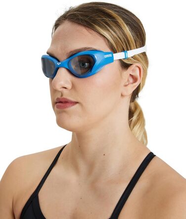 Окуляри для плавання Arena The One Anti-Fog, унісекс, для дорослих, широкі лінзи, захист від УФ, саморегулюючий носовий місток, герметичні ущільнення (блакитний колір)