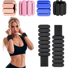 Регульовані вантажні манжети для зап'ястя та щиколоток, комплект для тренувань, ходьби, бігу, йоги, аеробіки, пілатесу, вантажне ремінь, фітнес-браслет, чорний
