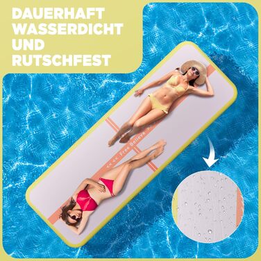 Мата Airtrack Matte для гімнастики, йоги та тренувань: 2/3/4/5/6м, 10/15см, з електричним насосом 600W, для дому, на вулицю, фітнес, оранжева + жовта