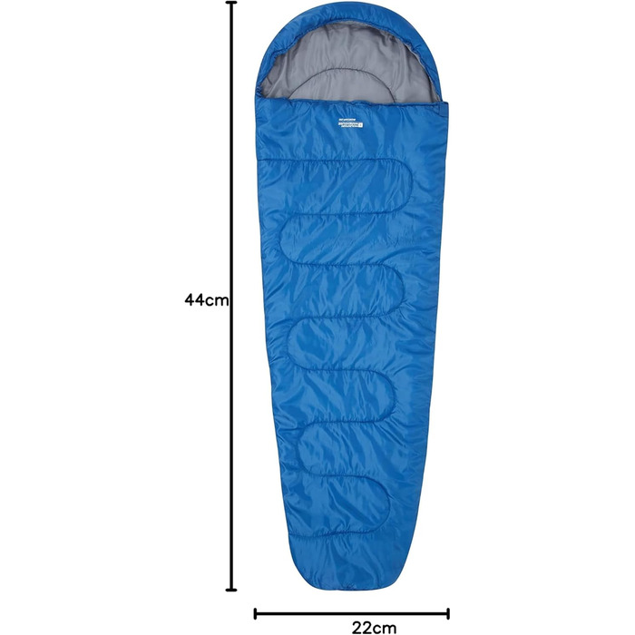 Спальний мішок Mountain Warehouse Basecamp 250 - для дорослих та дітей, блакитно-зелений